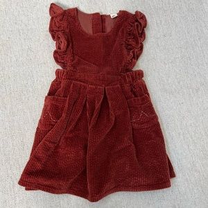 Corduroy pinafore dress
